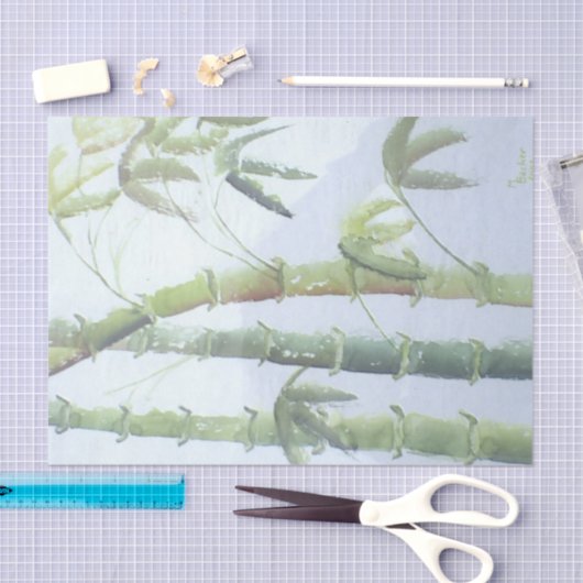 Bamboe Decoupage 23 Waterverf Achtergrond Tissuepapier (Craft)