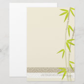Bamboe Design briefpapier (Voorkant / Achterkant)