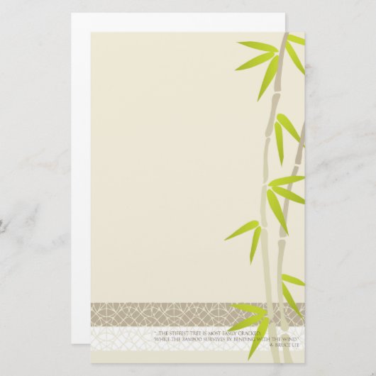 Bamboe Design briefpapier (Voorkant / Achterkant)