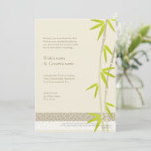 Bamboe Design Wedding Invitations Kaart (Staand voorkant)