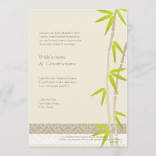 Bamboe Design Wedding Invitations Kaart