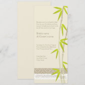 Bamboe Design Wedding Invitations Kaart (Voorkant / Achterkant)