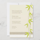 Bamboe Design Wedding Invitations Kaart (Voorkant)