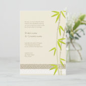 Bamboe Design Wedding Invitations Kaart (Staand voorkant)