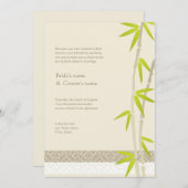 Bamboe Design Wedding Invitations Kaart (Voorkant / Achterkant)