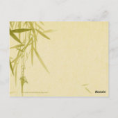 Bamboe Drawing Tiger Chinees Nieuwjaar 2022 HPostC Briefkaart (Achterkant)