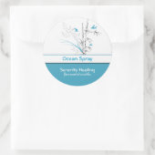 Bamboe en blauwe vogels kaars label aanpasbaar 1 (Tas)