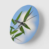Bamboe en Blue Sky Clock Ronde Klok (Hoek)