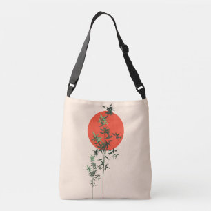 Bamboe en de opkomende zon crossbody tas