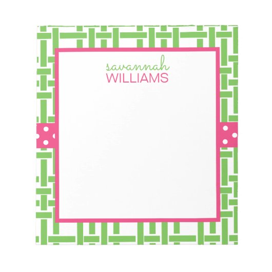 Bamboe en gepersonaliseerd Notitieblok voor graan (Voorkant)