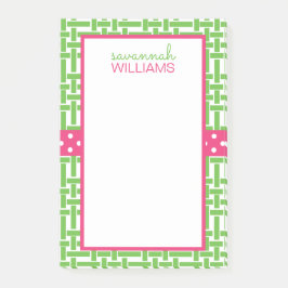 Bamboe en gepersonaliseerde Grosgrain Post-it Noti Post-it® Notes