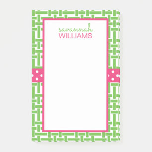 Bamboe en gepersonaliseerde Grosgrain Post-it Noti Post-it® Notes