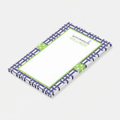 Bamboe en gepersonaliseerde Grosgrain Post-it Noti Post-it® Notes (Schuin)