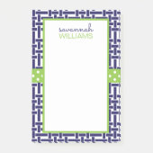 Bamboe en gepersonaliseerde Grosgrain Post-it Noti Post-it® Notes (Voorkant)