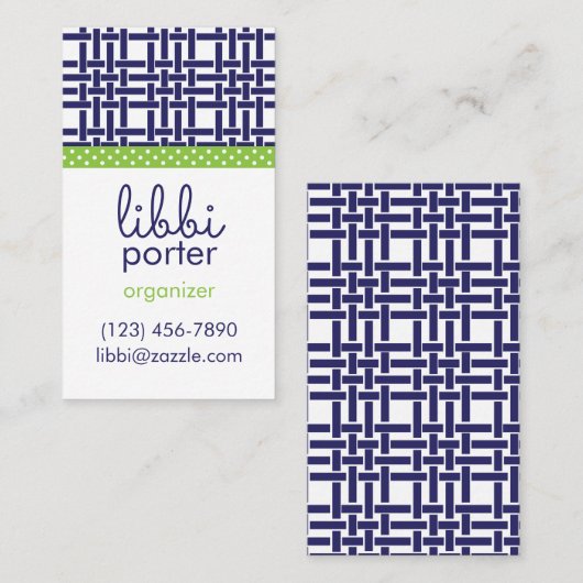 Bamboe en gepersonaliseerde Visitekaartjes met kru (Voorkant / Achterkant)