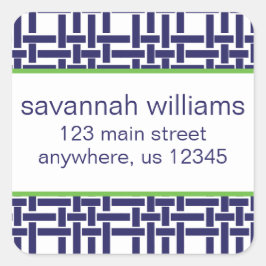 Bamboe en Grosgrain Return Address Labels