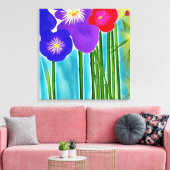 Bamboe en Hibiscus Canvas Afdruk (Insitu (Woonkamer))