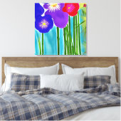 Bamboe en Hibiscus Canvas Afdruk (Insitu (Slaapkamer))