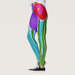 Bamboe en Hibiscus Leggings