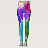 Bamboe en Hibiscus Leggings (Voorkant)