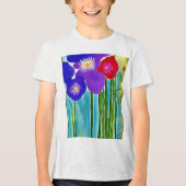 Bamboe en Hibiscus Tri-Blend Shirt (Voorkant)