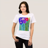 Bamboe en Hibiscus Tri-Blend Shirt (Voorkant volledig)