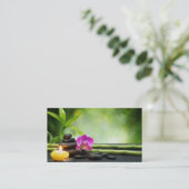 Bamboe- en kaarstherapie visitekaartje (Staand voorkant)