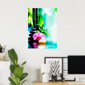 Bamboe en orchidee poster (Thuiskantoor)