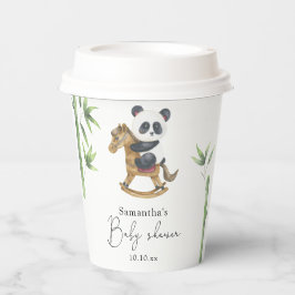 Bamboe en Panda Beer baby shower Papieren Bekers