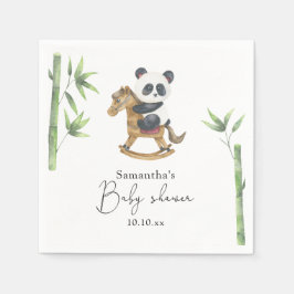 Bamboe en Pandabeer baby shower Servet