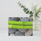 Bamboe en pebble briefkaart (Staand voorkant)