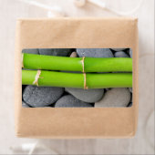 Bamboe en pebble etiket (Insitu)