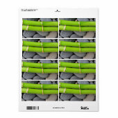 Bamboe en pebble etiket (Full Sheet)
