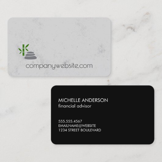 Bamboe en Stones Corporate Visitekaartje (Voorkant / Achterkant)