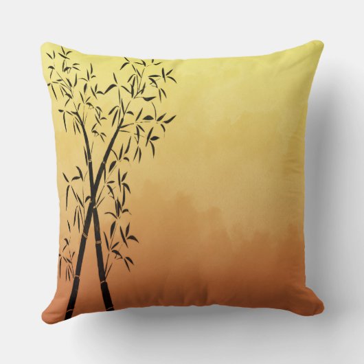 Bamboe en uitzicht in de bergen kussen (Achterkant)