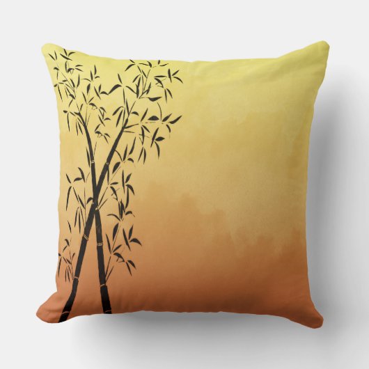 Bamboe en uitzicht in de bergen kussen (Voorkant)