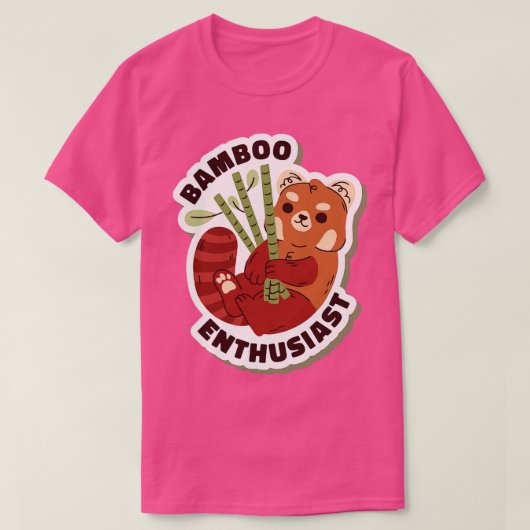 Bamboe Enthusiast Red Panda T-shirt (Design voorkant)