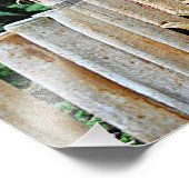 Bamboe Fence en Japans springplank Foto Afdruk (Hoek)