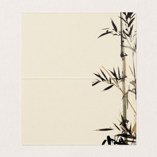 Bamboe Fishing Vietnamees nieuwjaarspakket Folded Kaart (Binnenkant ongevouwen)