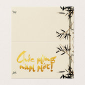 Bamboe Fishing Vietnamees nieuwjaarspakket Folded  Kaart (Buitenkant ongevouwen)