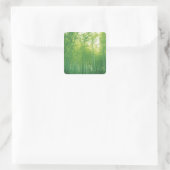 Bamboe Forest 2 Vierkante Sticker (Tas)