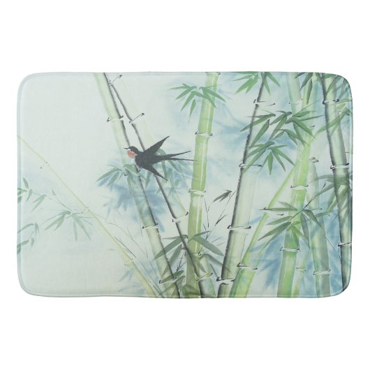 Bamboe Forest - groen Badmat (Voorkant)
