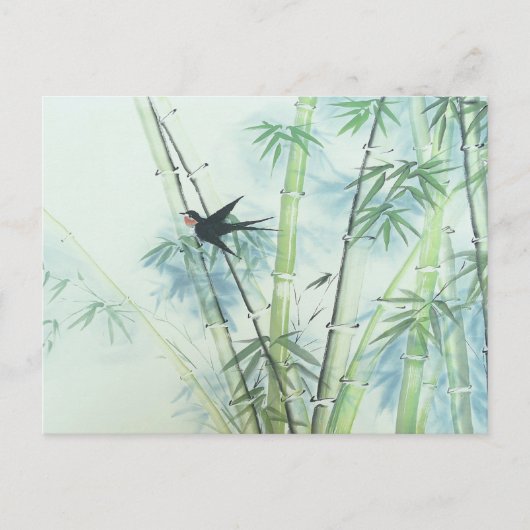 Bamboe Forest - groen Briefkaart (Voorkant)