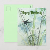 Bamboe Forest - groen Briefkaart (Voorkant / Achterkant)