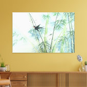 Bamboe Forest - groen Canvas Afdruk (Insitu (Woonkamer))