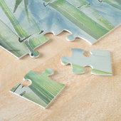 Bamboe Forest - groen Legpuzzel (Zijkant)