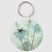 Bamboe Forest - groen Sleutelhanger (Voorkant)