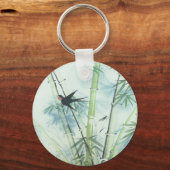 Bamboe Forest - groen Sleutelhanger (Voorkant)