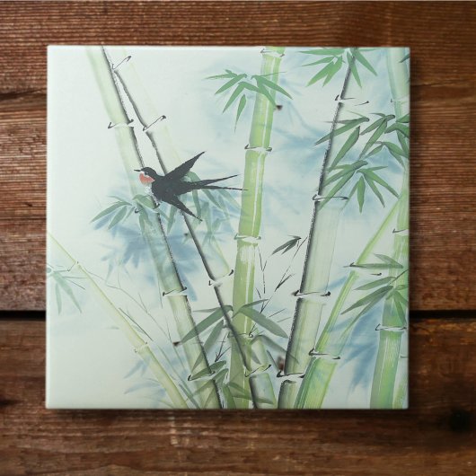 Bamboe Forest - groen Tegeltje