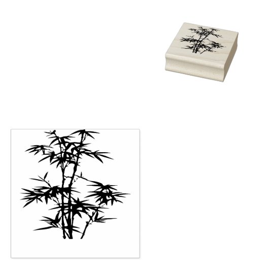  Bamboe Forest Illustratie Rubberstempel (Gestempeld)